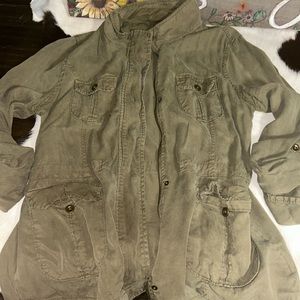 Olive green utility jacket